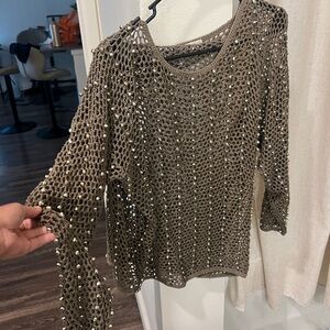 Crochet beaded sweater